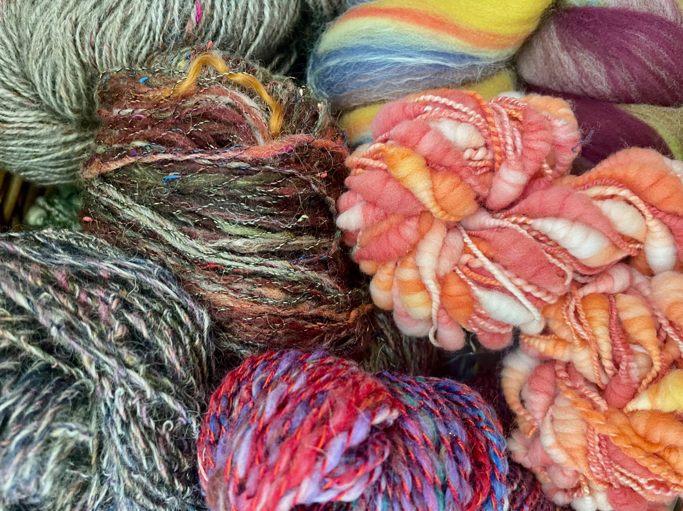 handspun yarn for weaving or knitting