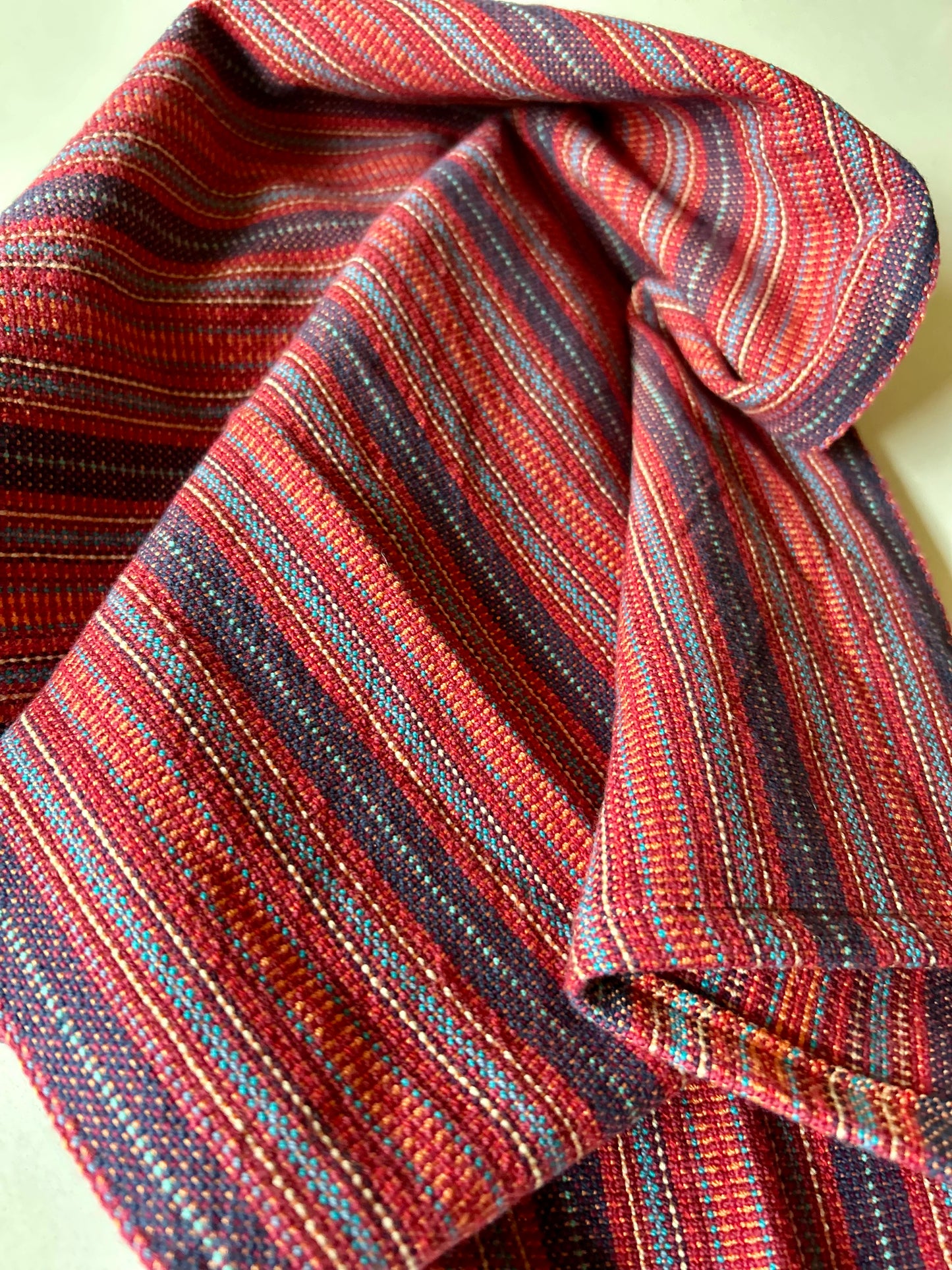 Handwoven striped dish towel