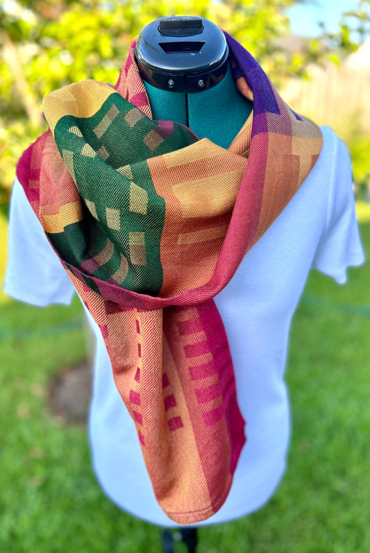 Handwoven cotton scarf
