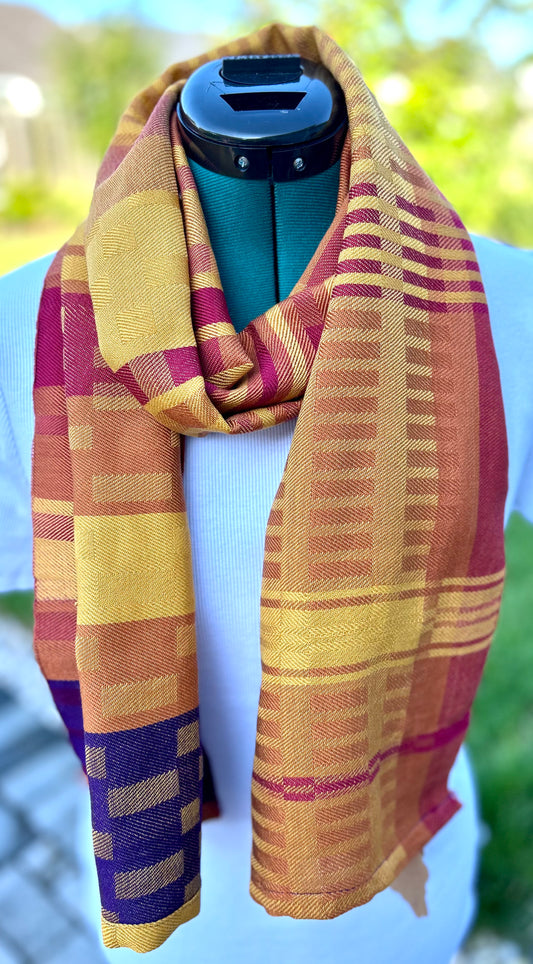 Mercerized cotton scarf