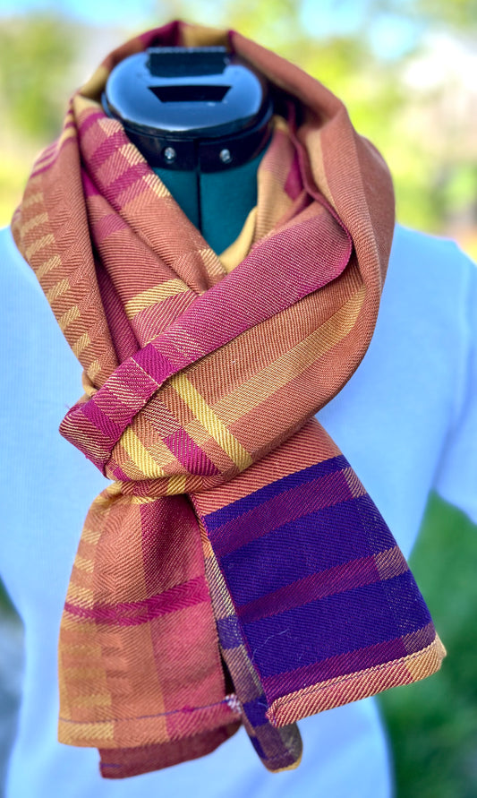 Mercerized cotton scarf