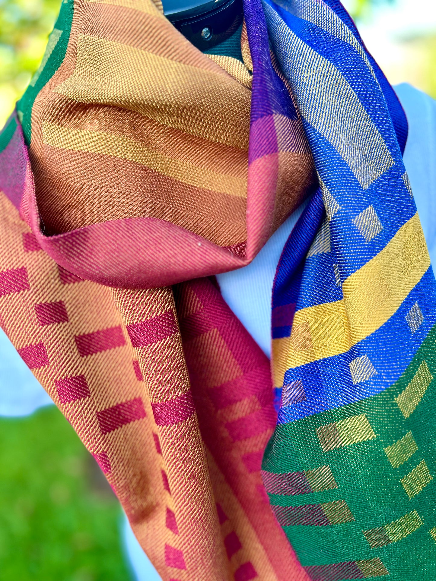 Handwoven cotton scarf