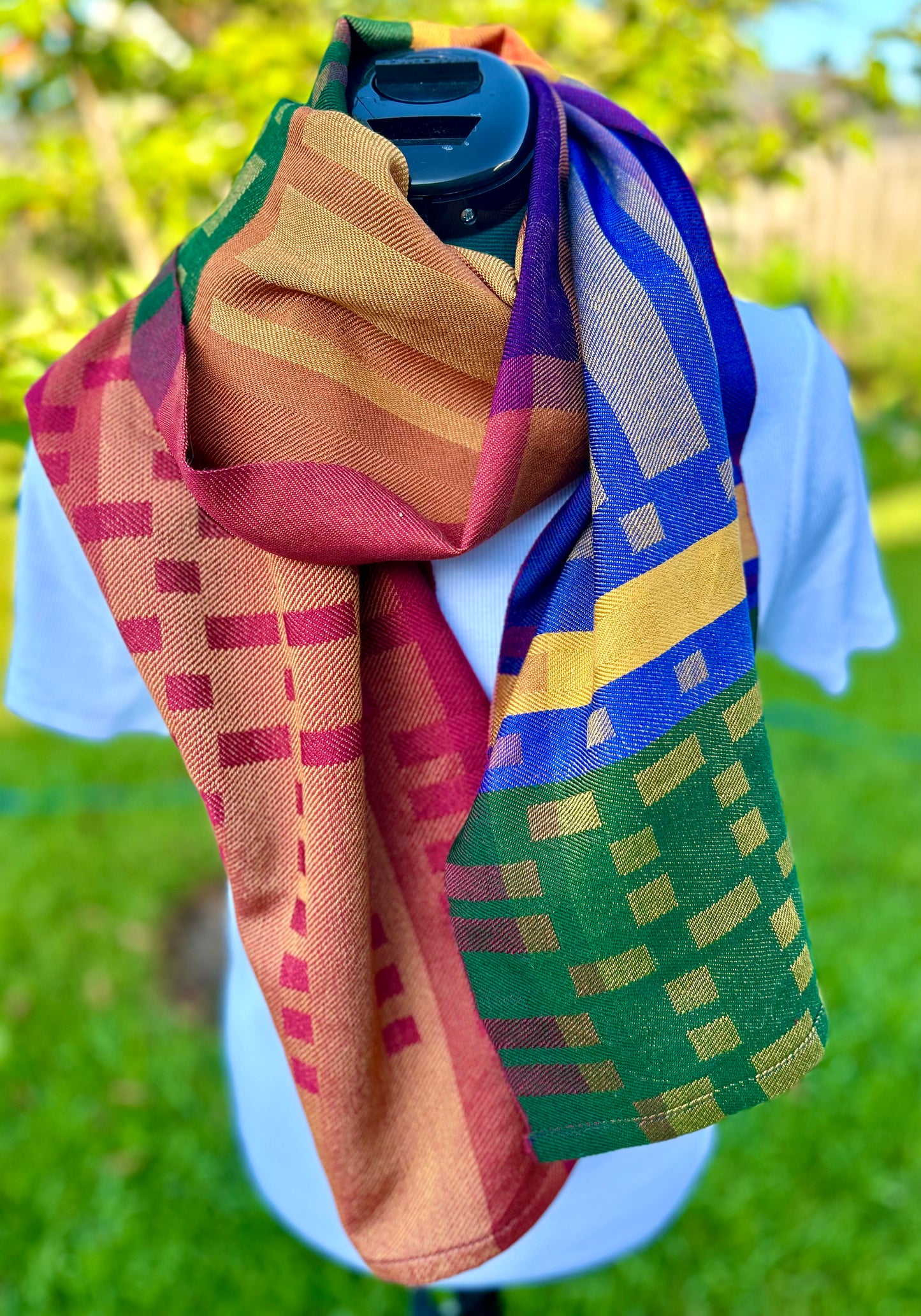 Handwoven cotton scarf