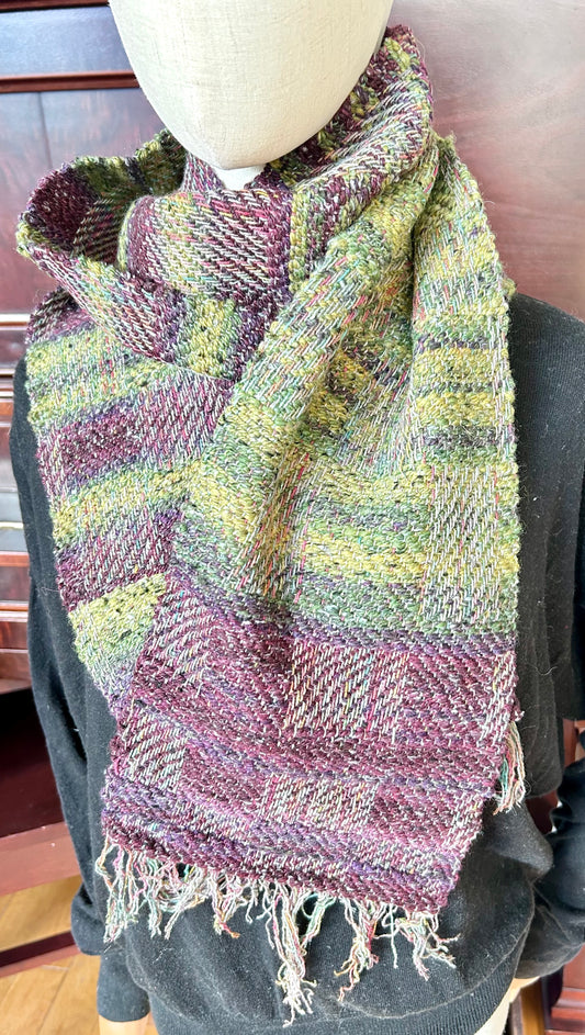 Handwoven purple scarf