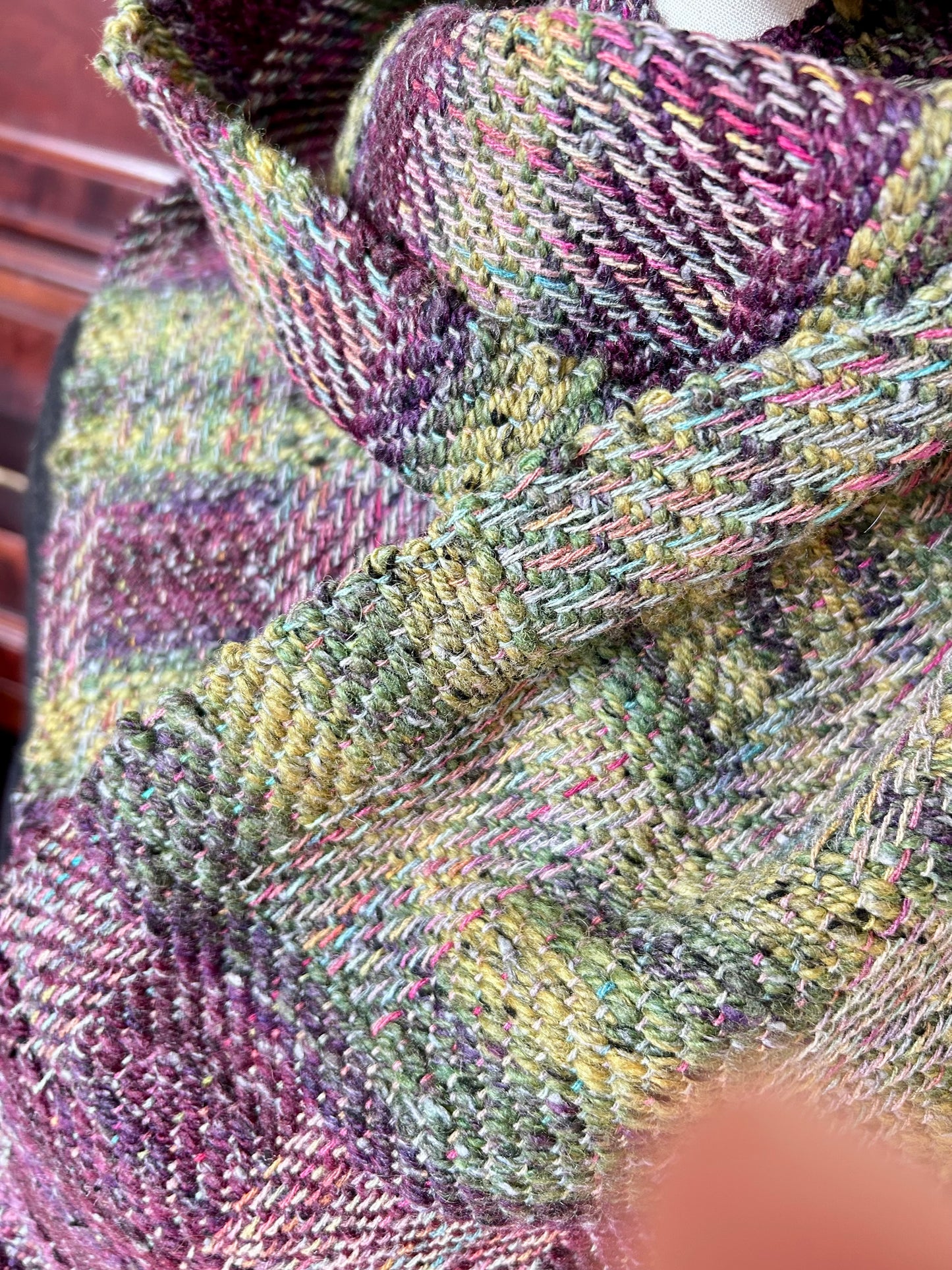 Handwoven purple scarf