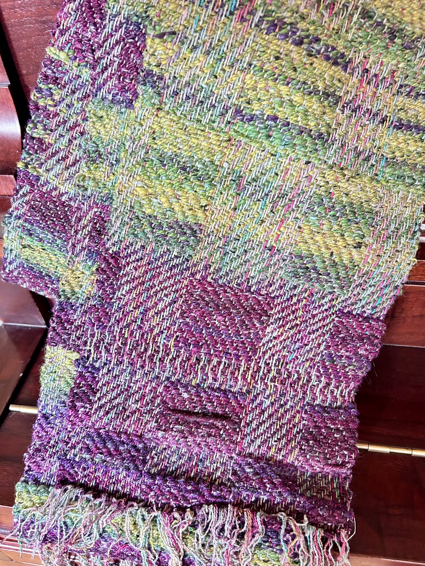 Handwoven purple scarf