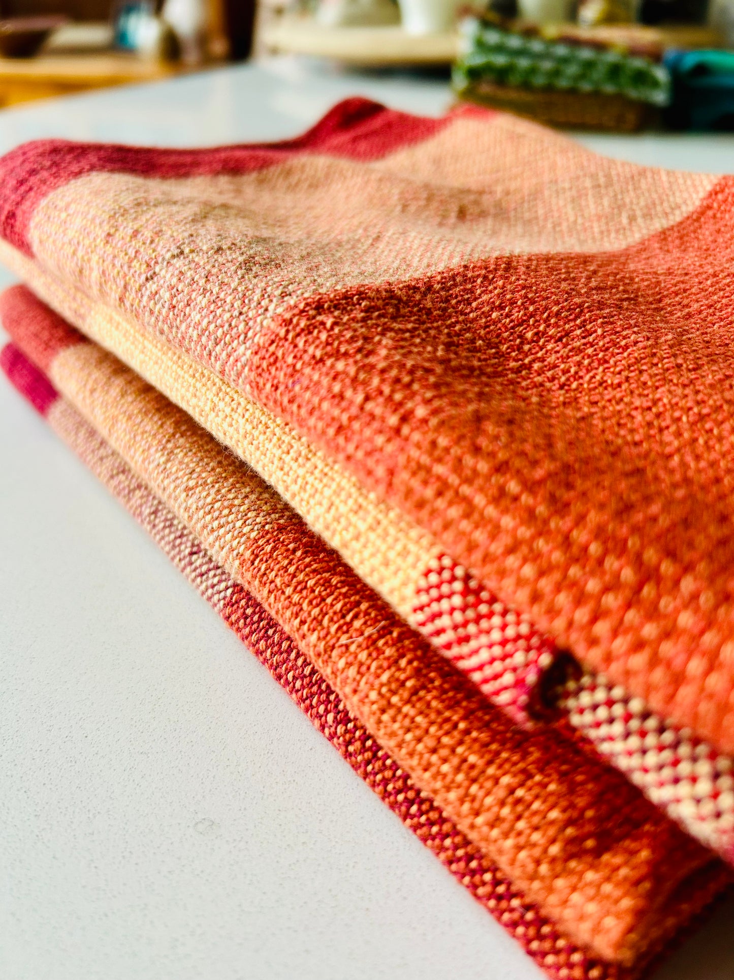 Colorful Kitchen Towel, Handwoven