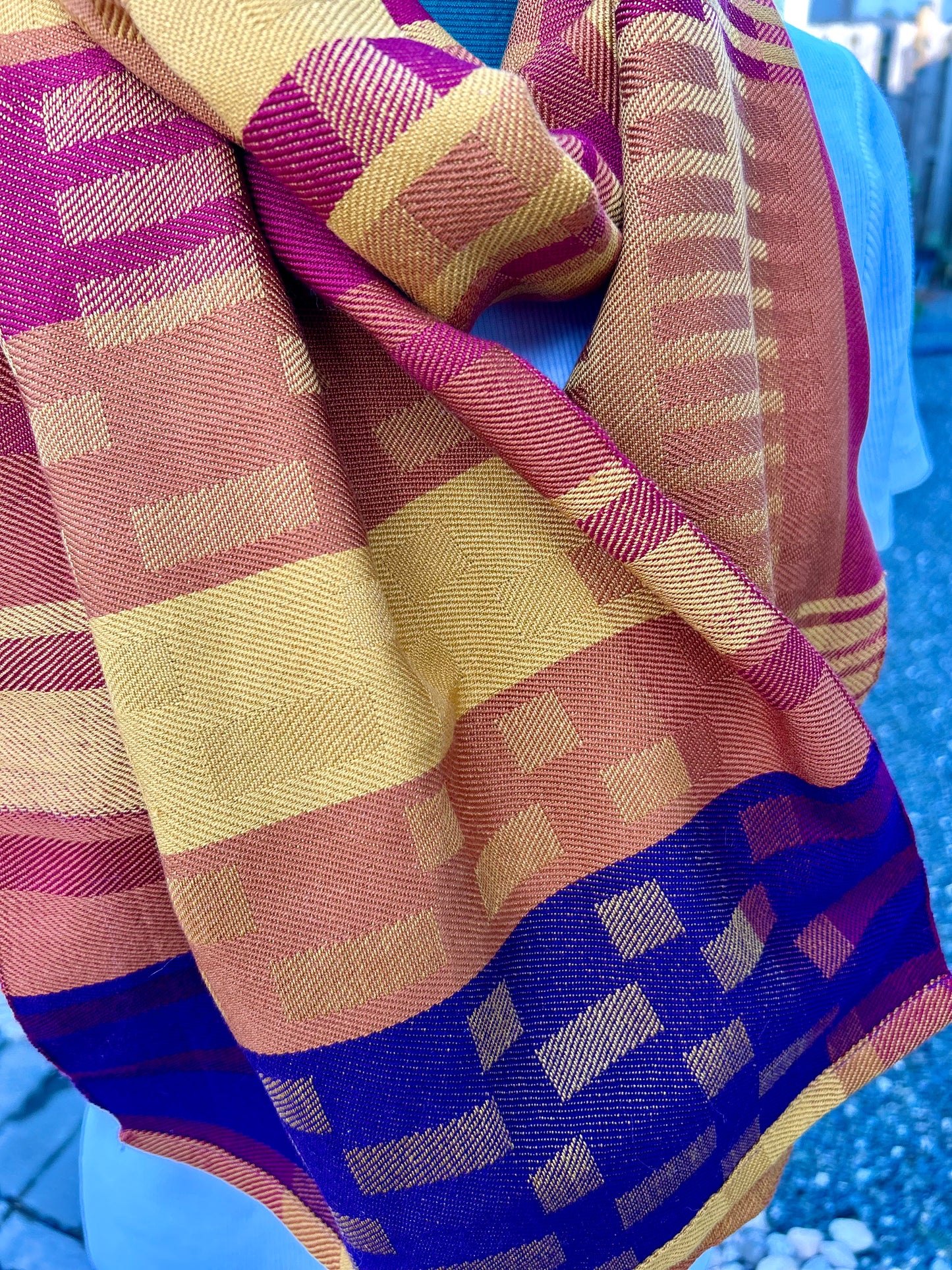 Mercerized cotton scarf