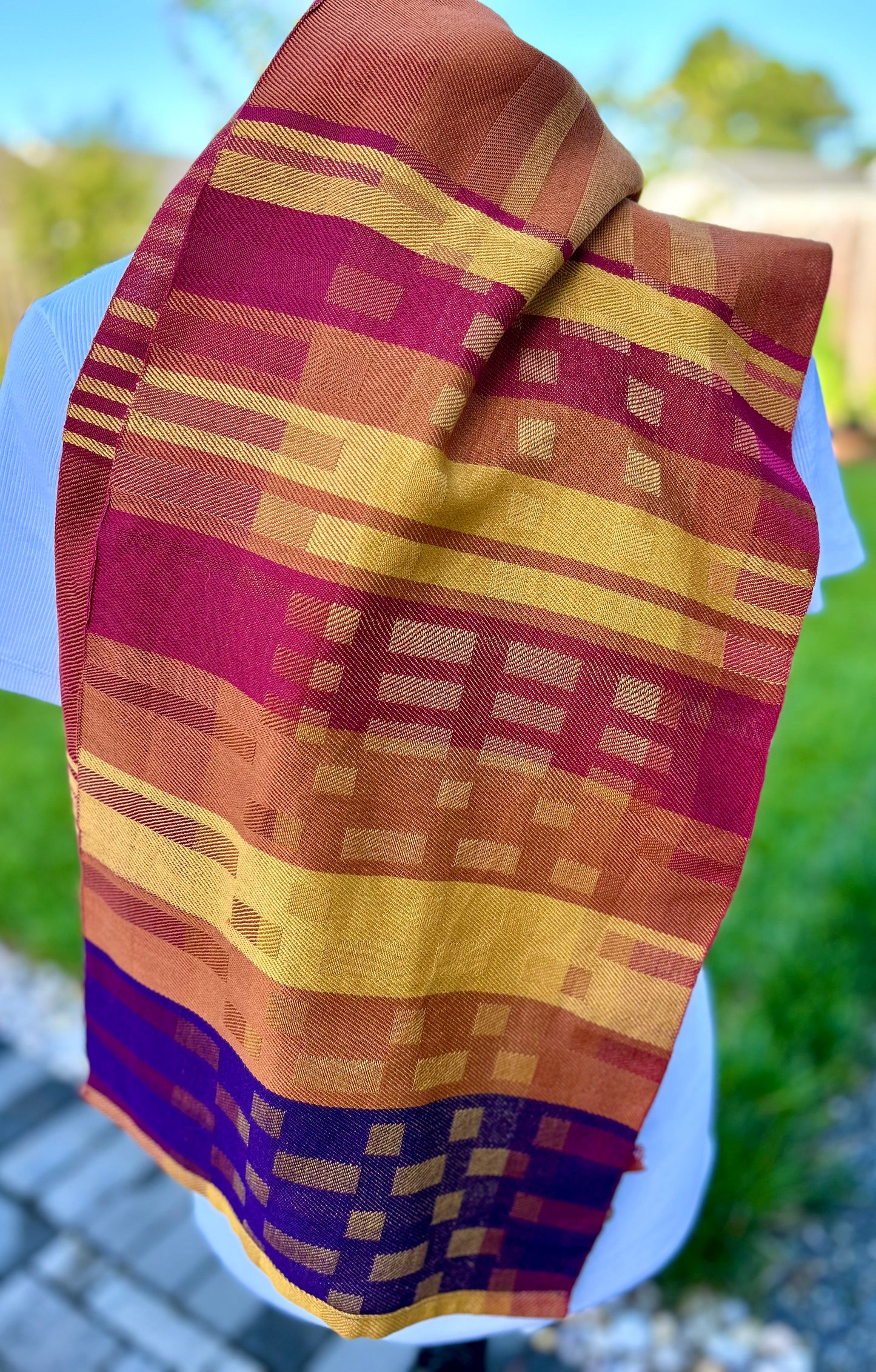Mercerized cotton scarf