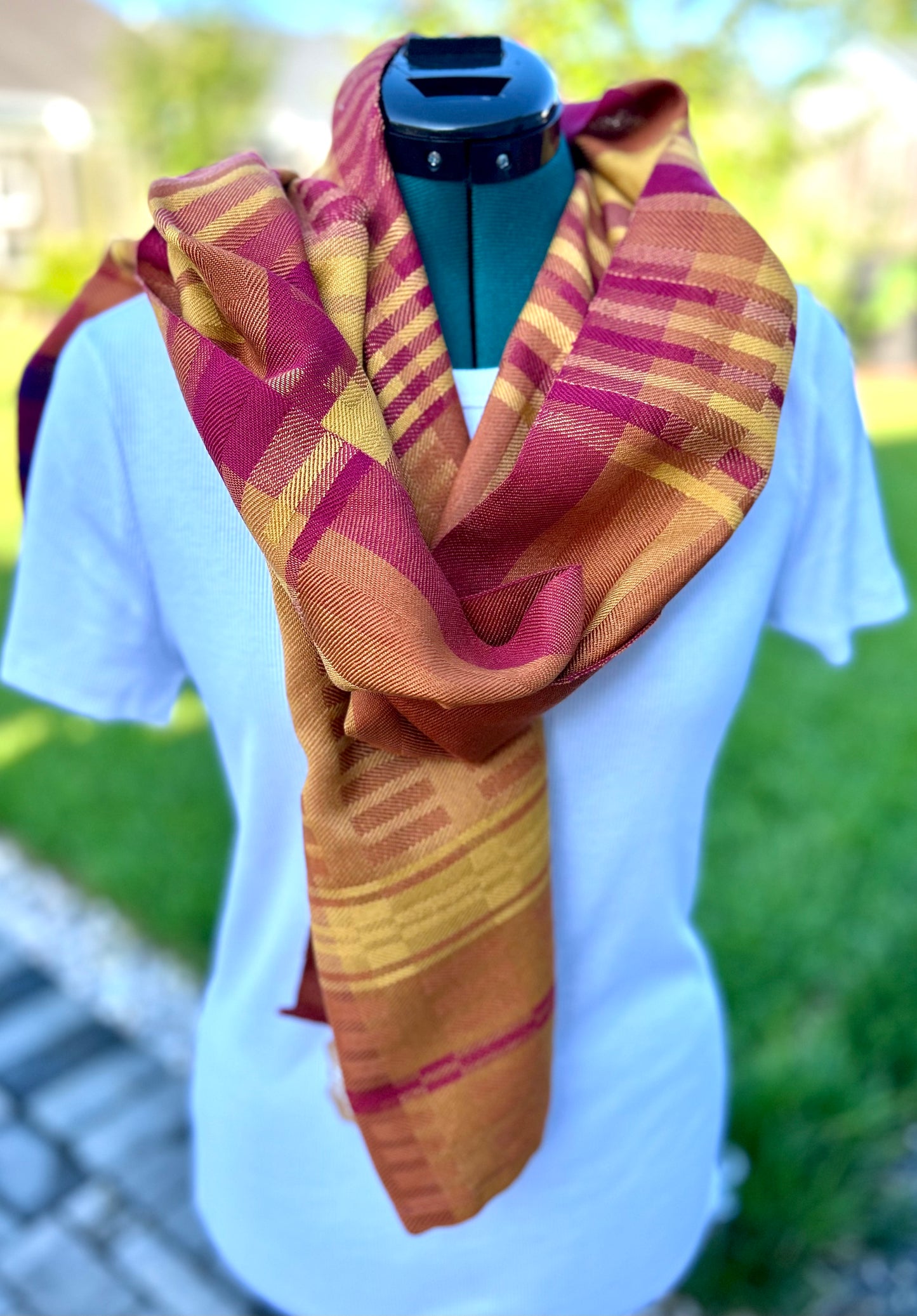 Mercerized cotton scarf