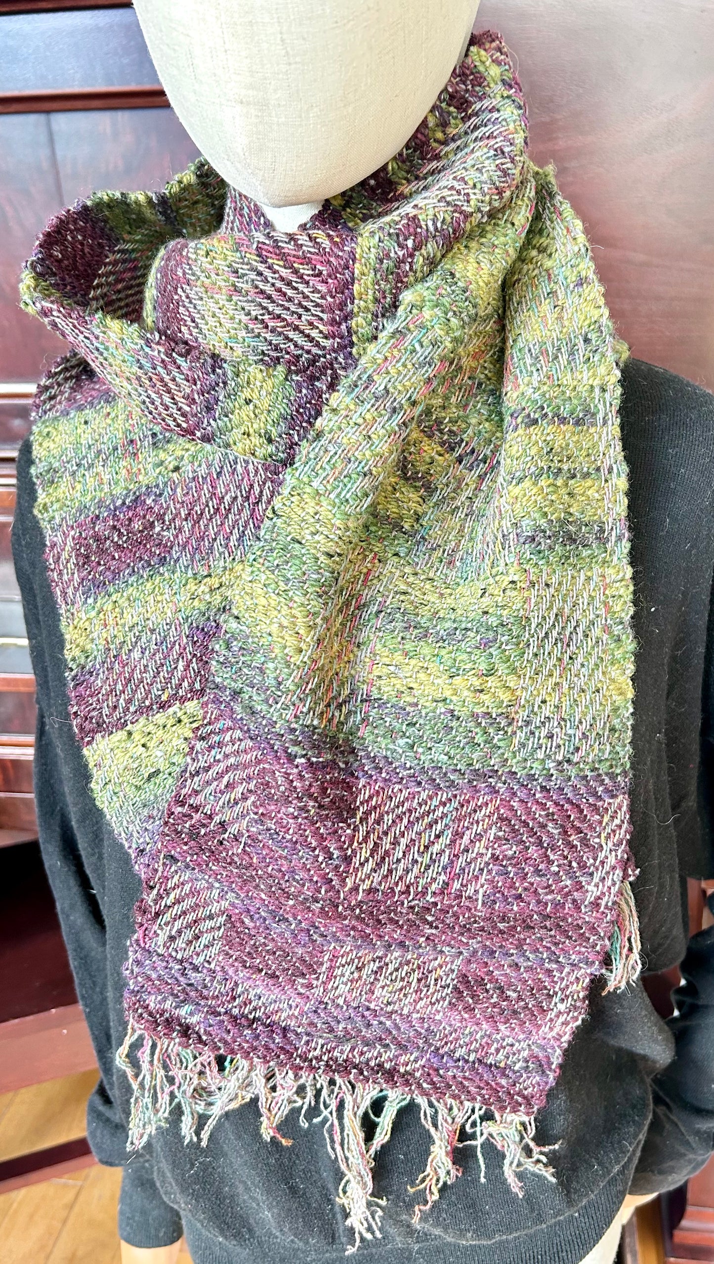 Handwoven purple scarf