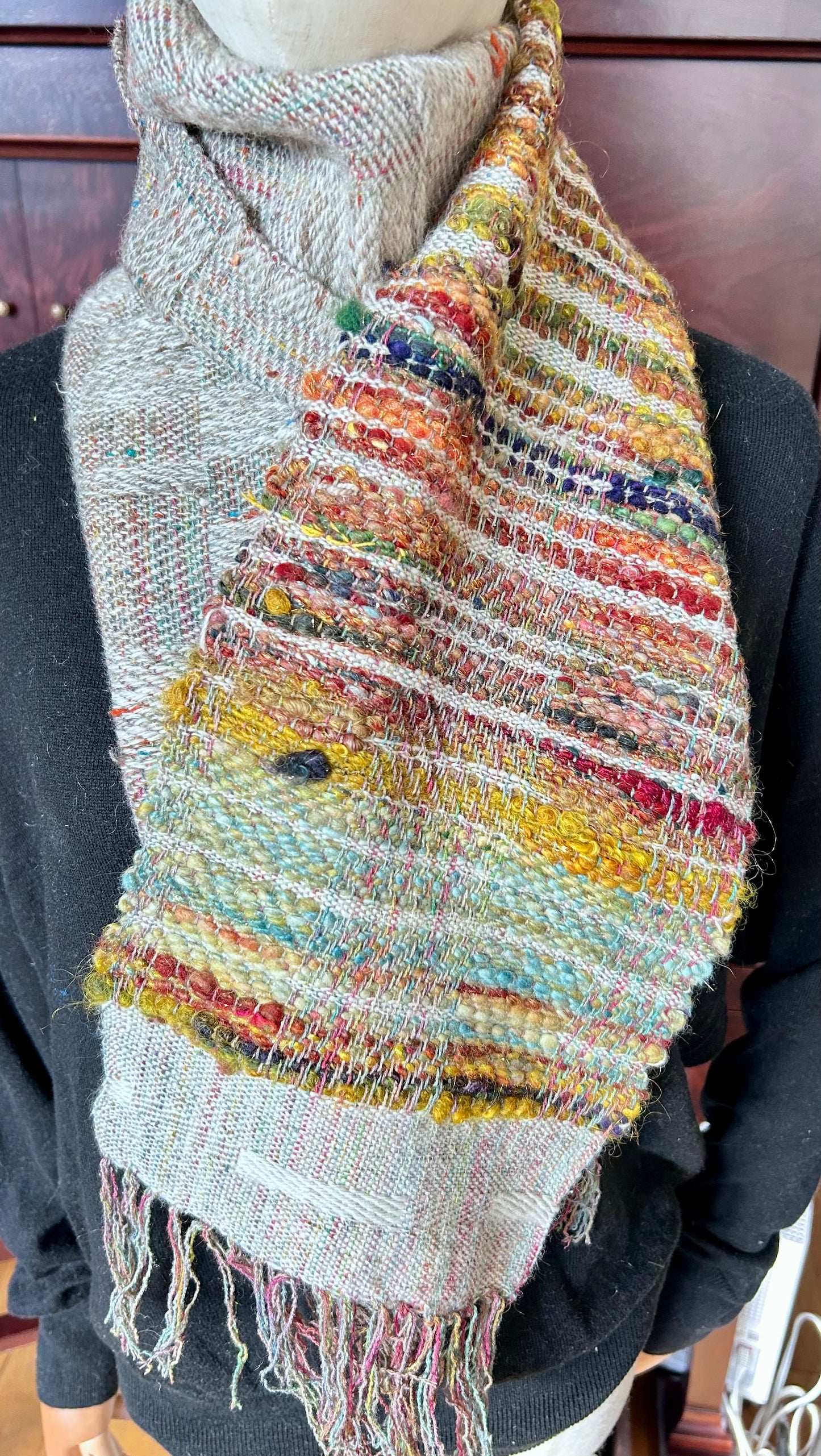 Handwoven beautiful, funky scarf